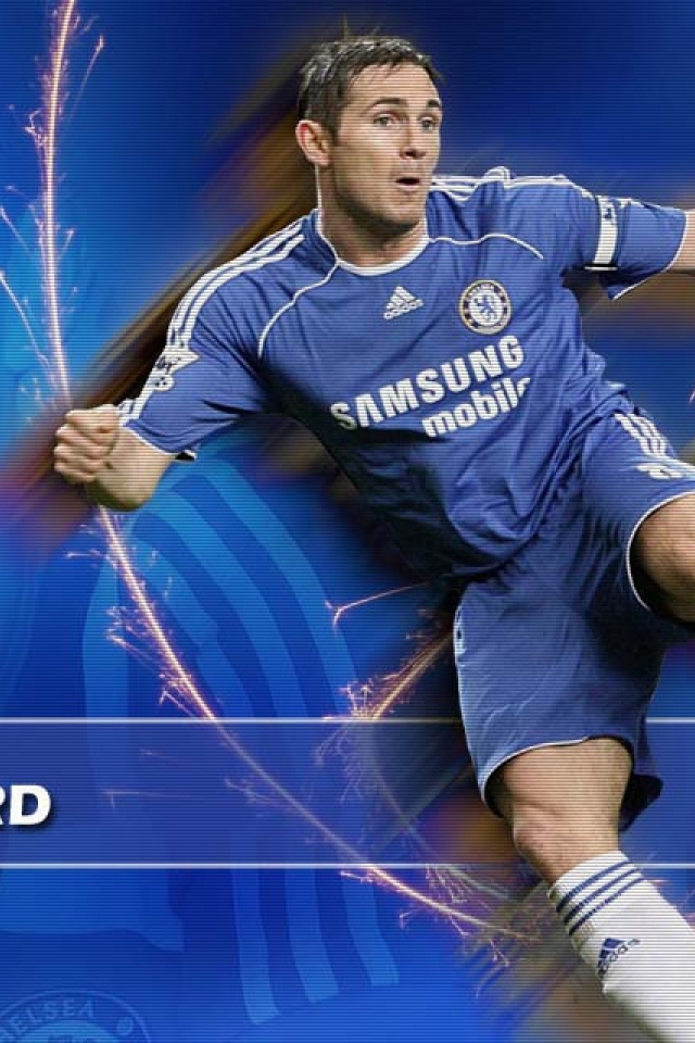  Челси Фрэнк Лэмпард бьет мяч