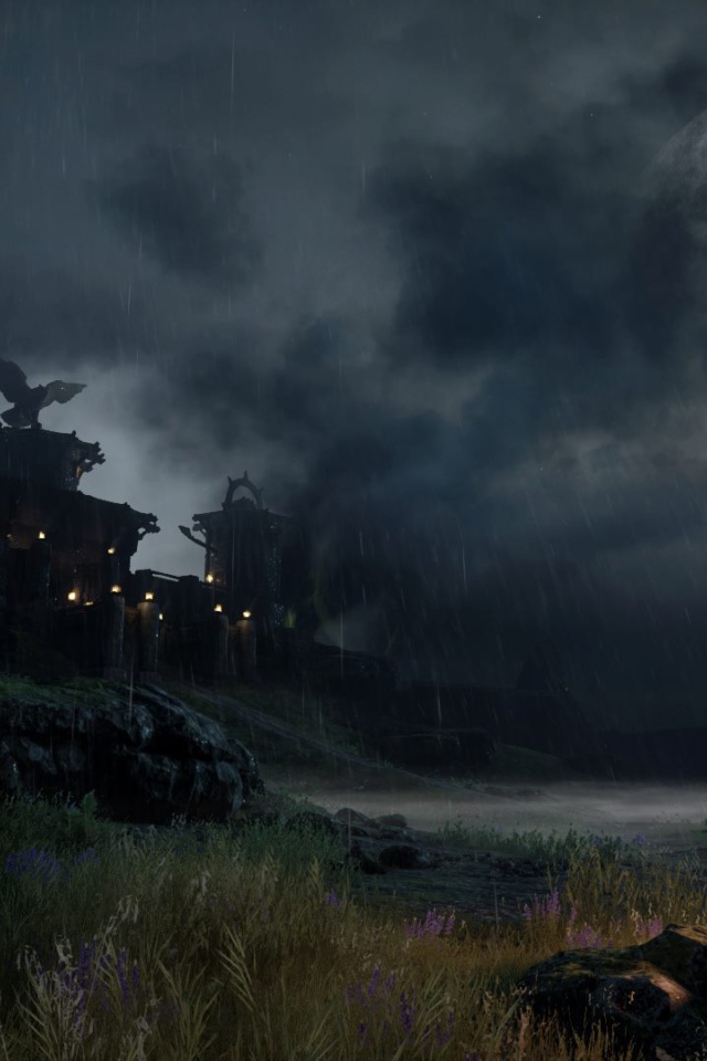 Dragon Age Inquisition: замок в ночное время