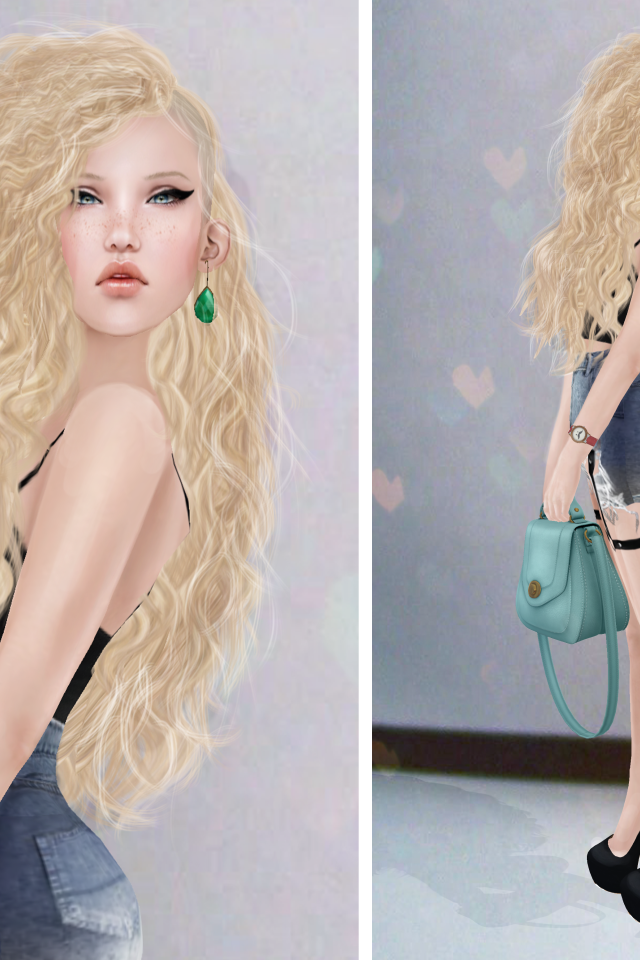 Рисунок, девушка swag