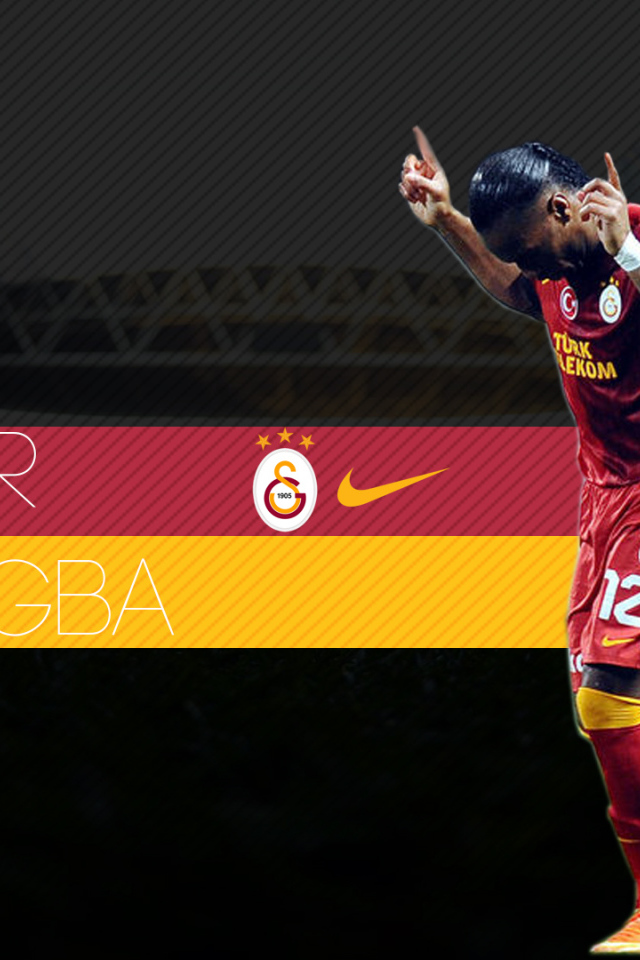 Галатасарай Дидье Дрогба на темном фоне