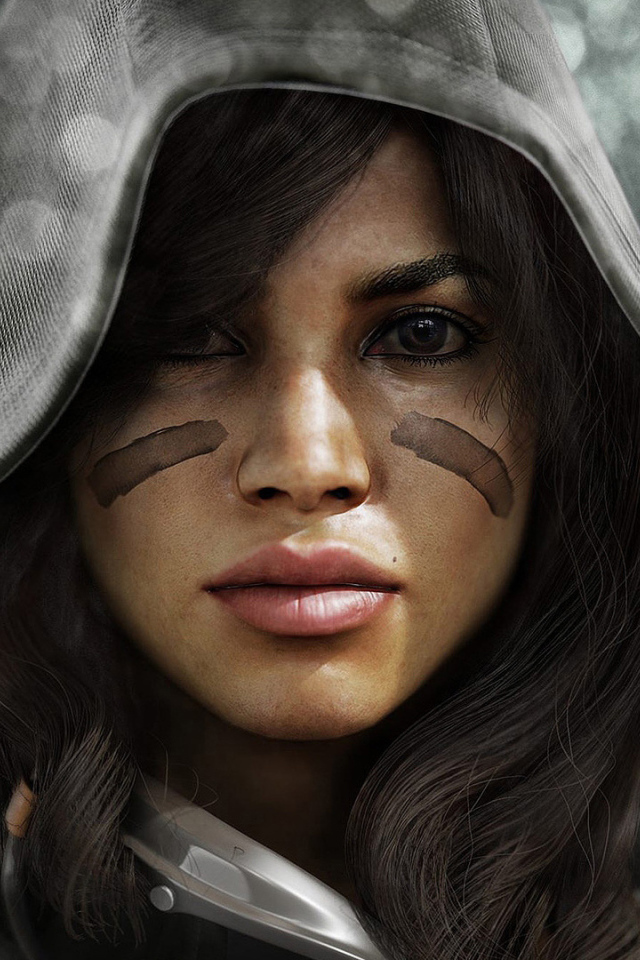 Красивая девушка в капюшоне