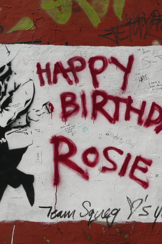 Граффити, с днём рождения, Роузи