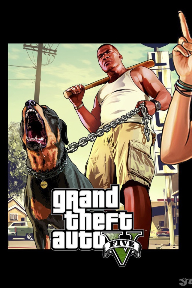 Grand Theft Auto V горячая красотка и собака