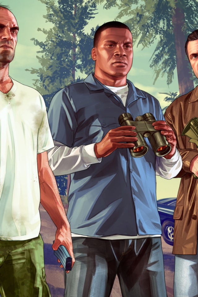 Grand Theft Auto V главные герои HD