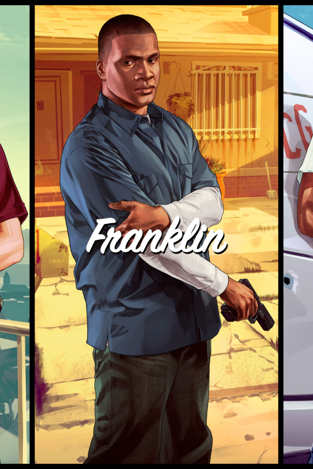 Grand Theft Auto V обои главные герои