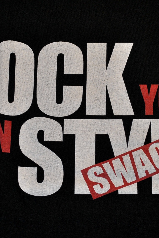 Надпись Rock your own style swag