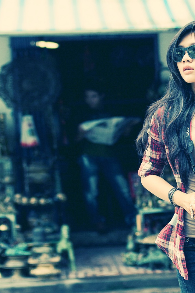 Кореянка, причёска swag