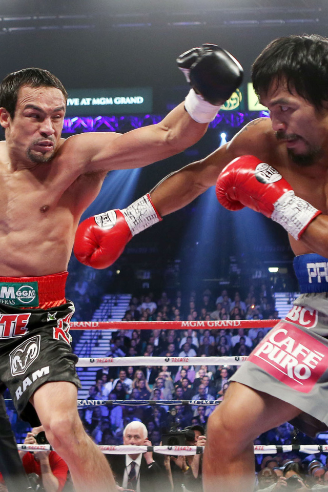 Легендарный боксер Хуан Мануэль Маркес на ринге