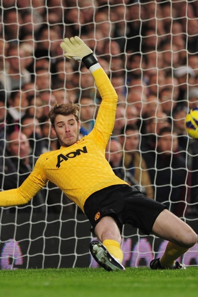 Манчестер Юнайтед Давид Де Хеа защищает свои ворота