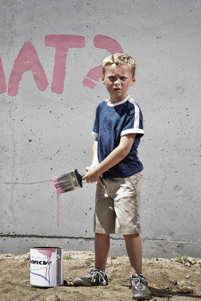 Уличный художник ребёнок