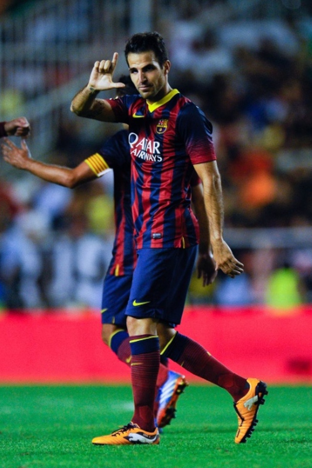 Футболист Барселоны Франсеск Фабрегас и его команда