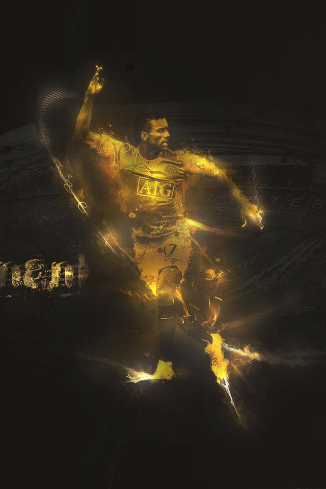 Футболист Манчестер Юнайтед Луиш Нани во золотых тонах