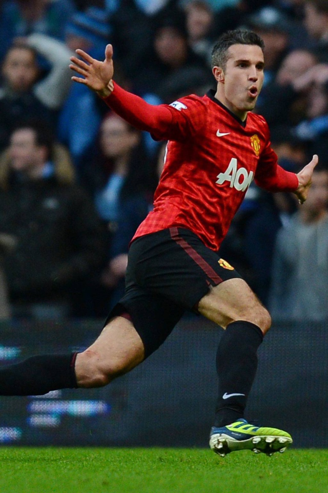 Футболист Манчестер Юнайтед Робин ван Перси забил гол