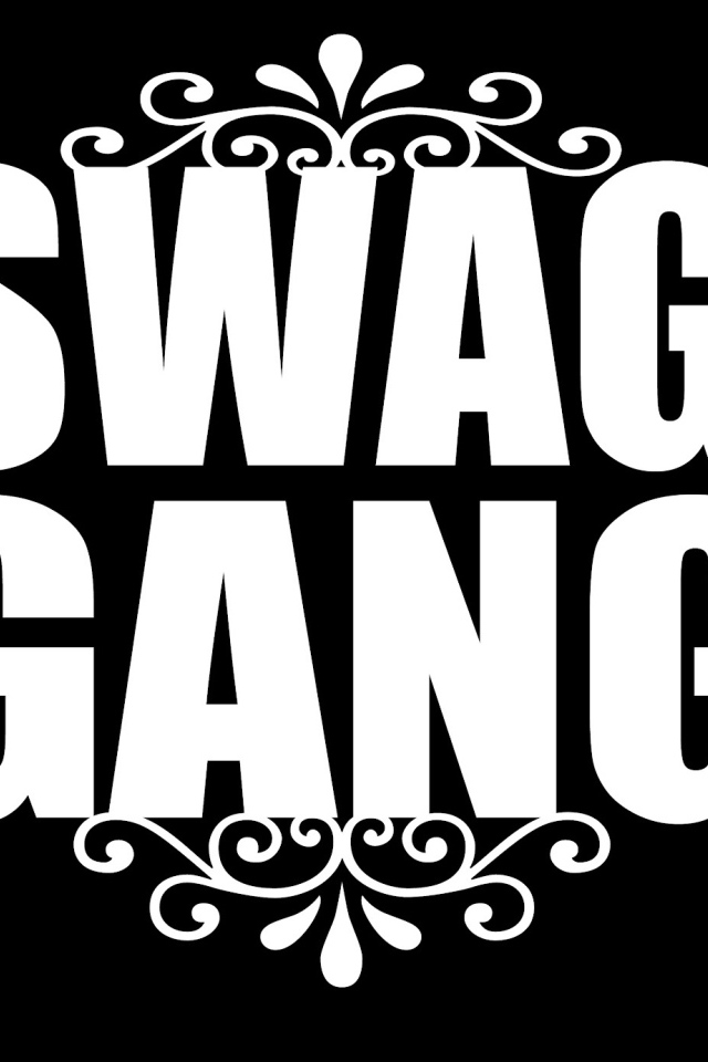 Надпись swag gang