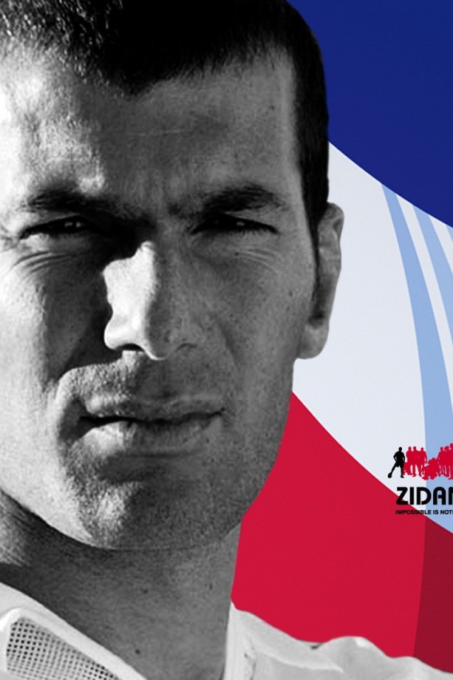 Легенда футбола Зинедин Зидан и французский флаг