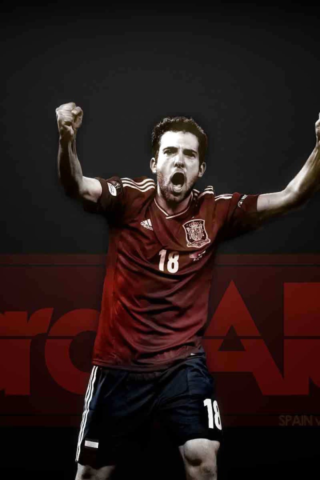  Игрок Барселоны Хорди Альба на черном фоне