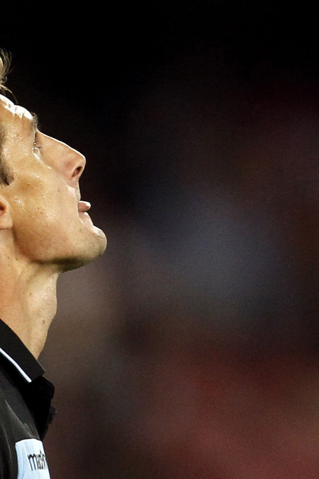 Игрок из Лацио Мирослав Клозе крупным планом