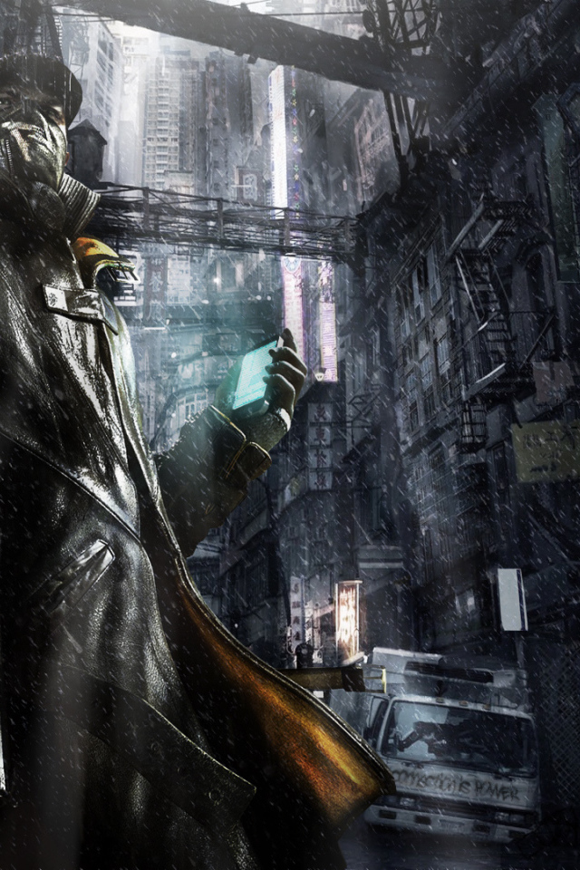 Watch Dogs: герой держит его телефон