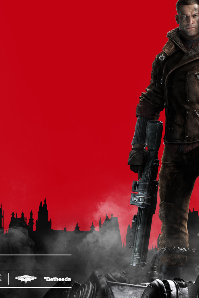 Wolfenstein герой с большими пушками