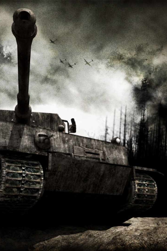 World of Tanks: танк в темном лесу