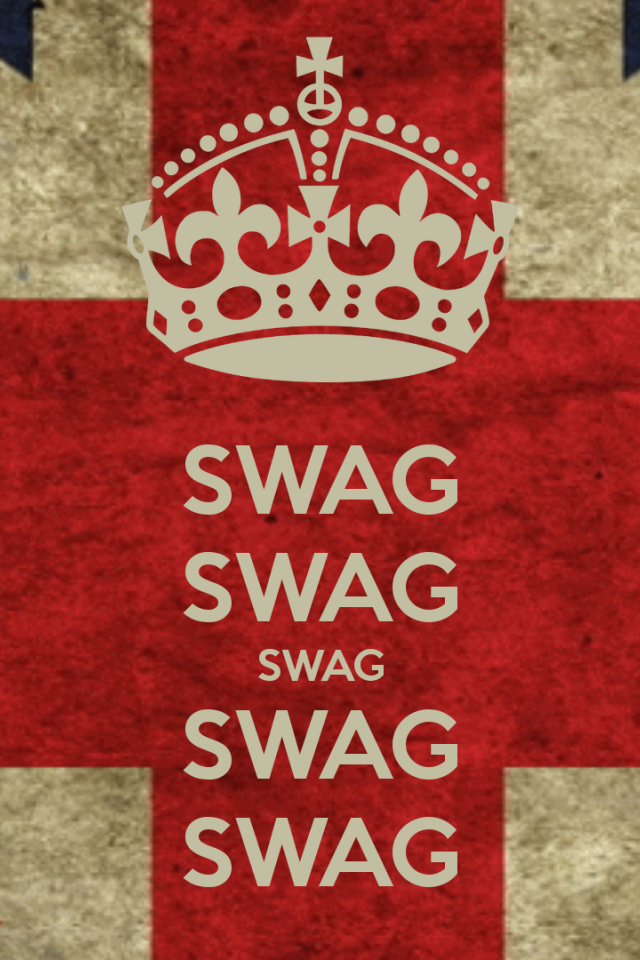 Надпись swag и флаг