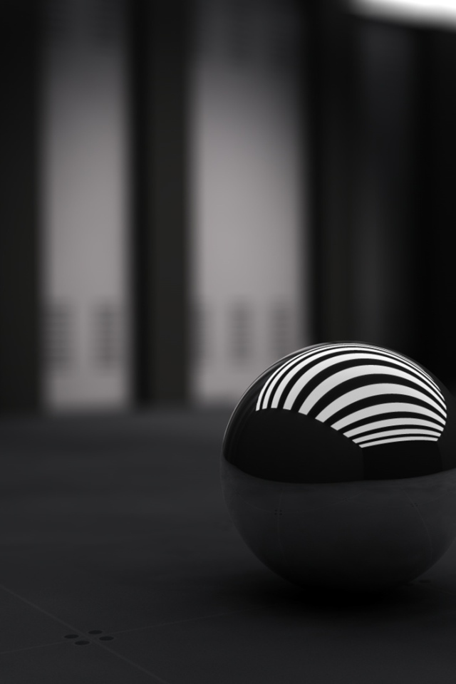 3Д черный шар