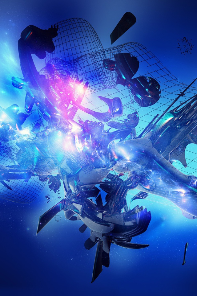 Голубая абстракция