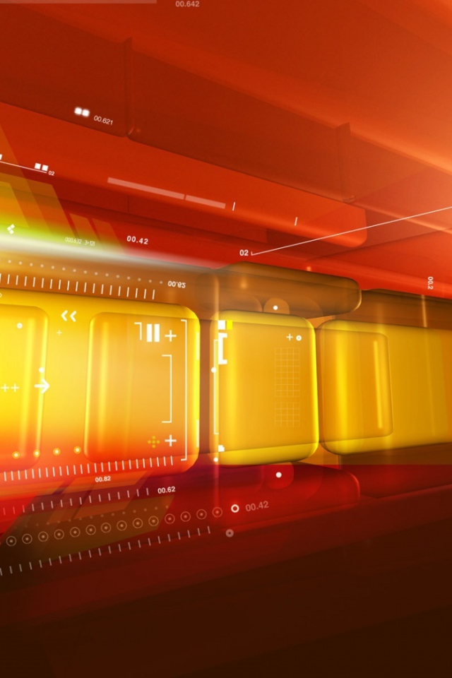 Оранжевый техно дизайн 