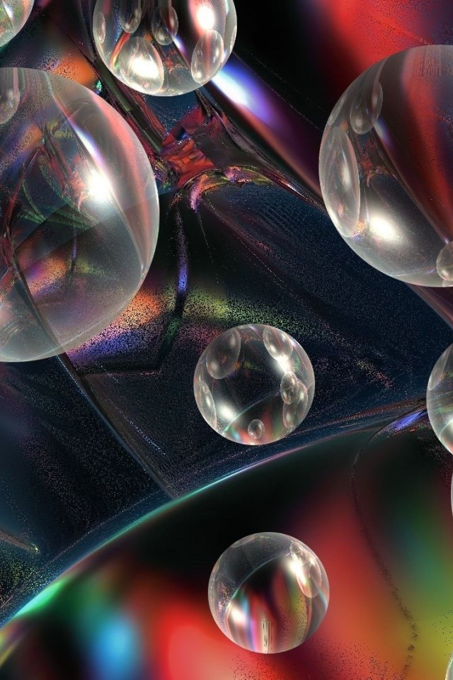 Объемный рисунок из стеклянных шариков