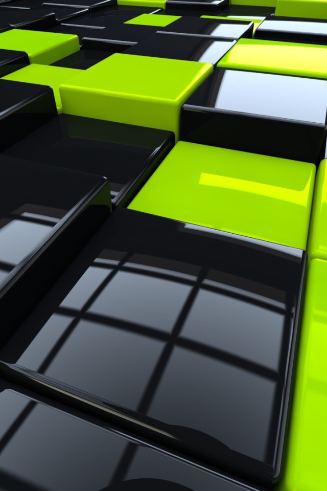 Черные и зеленые кубики