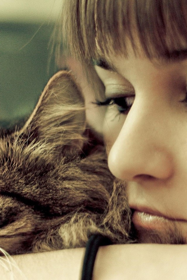 Портрет с кошкой