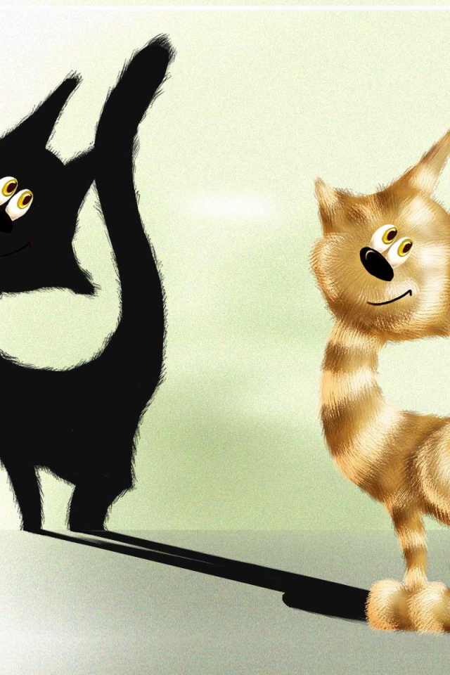 Тень кота с глазами