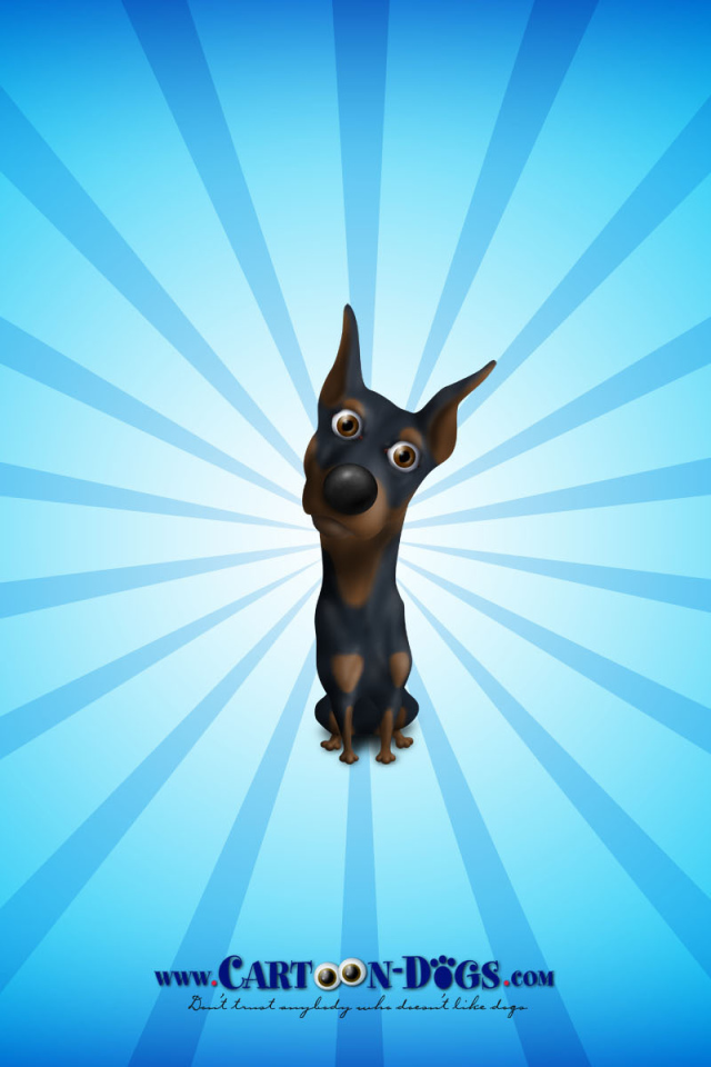 Доберман из мультфильма