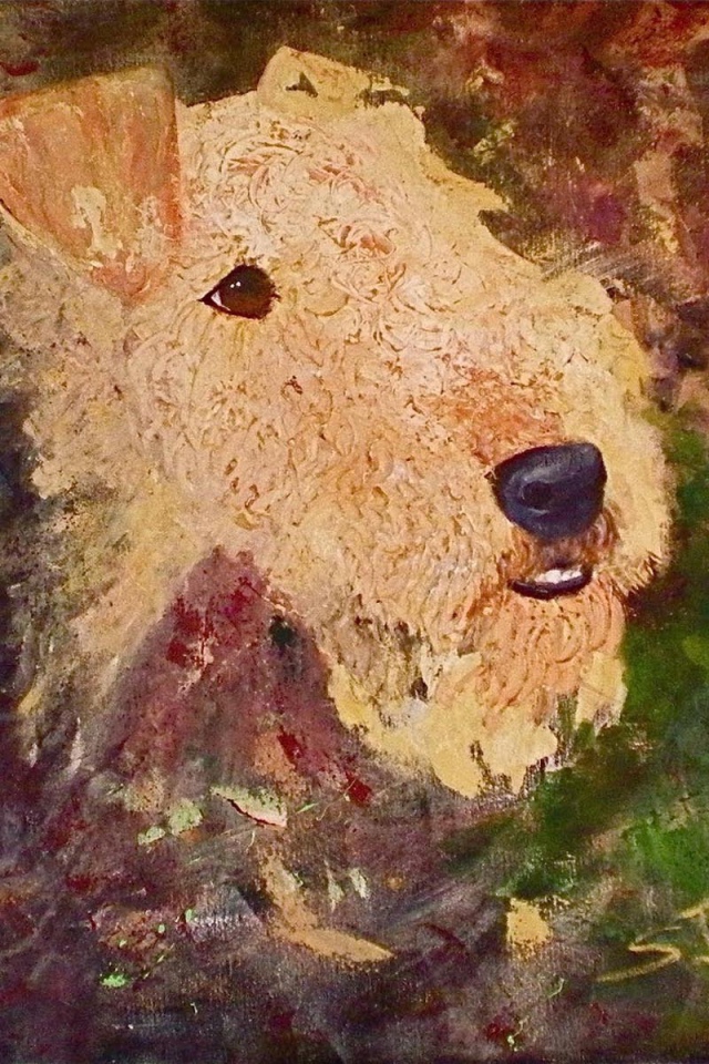 Рисунок собаки эрдельтерьера