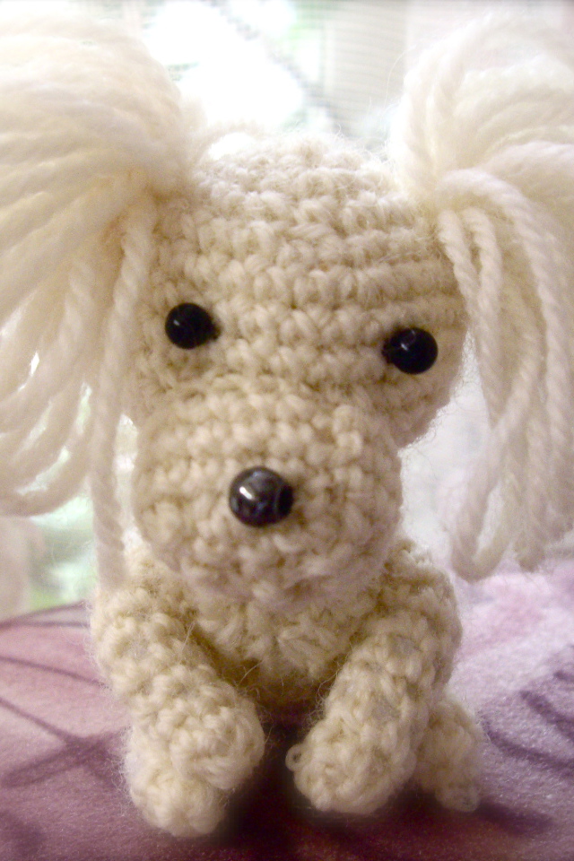 Вязаная игрушка пудель