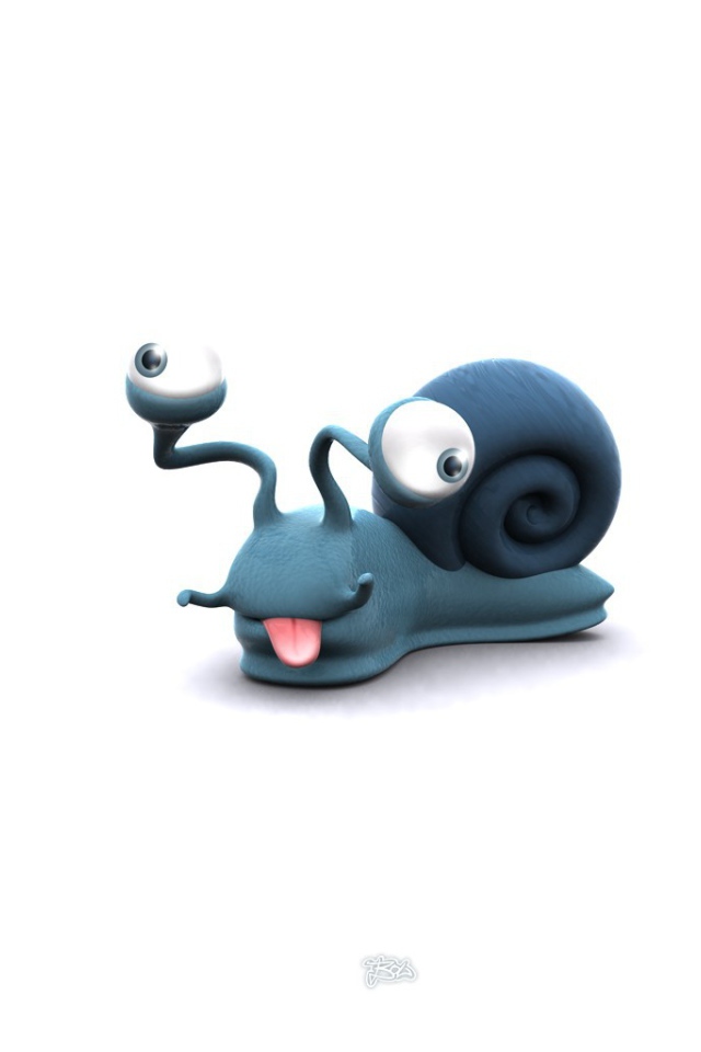 Улитка на белом фоне