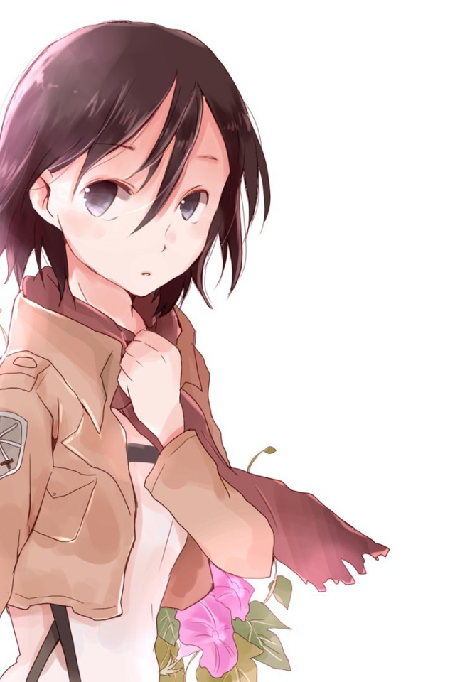 Аниме девочка на белом фоне