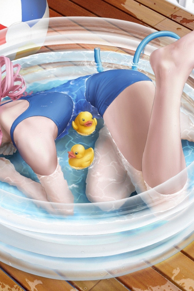 Аниме девочка с розовыми волосами