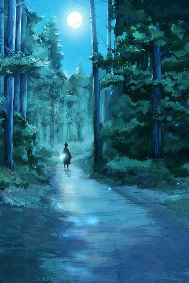 Лес при лунном свете