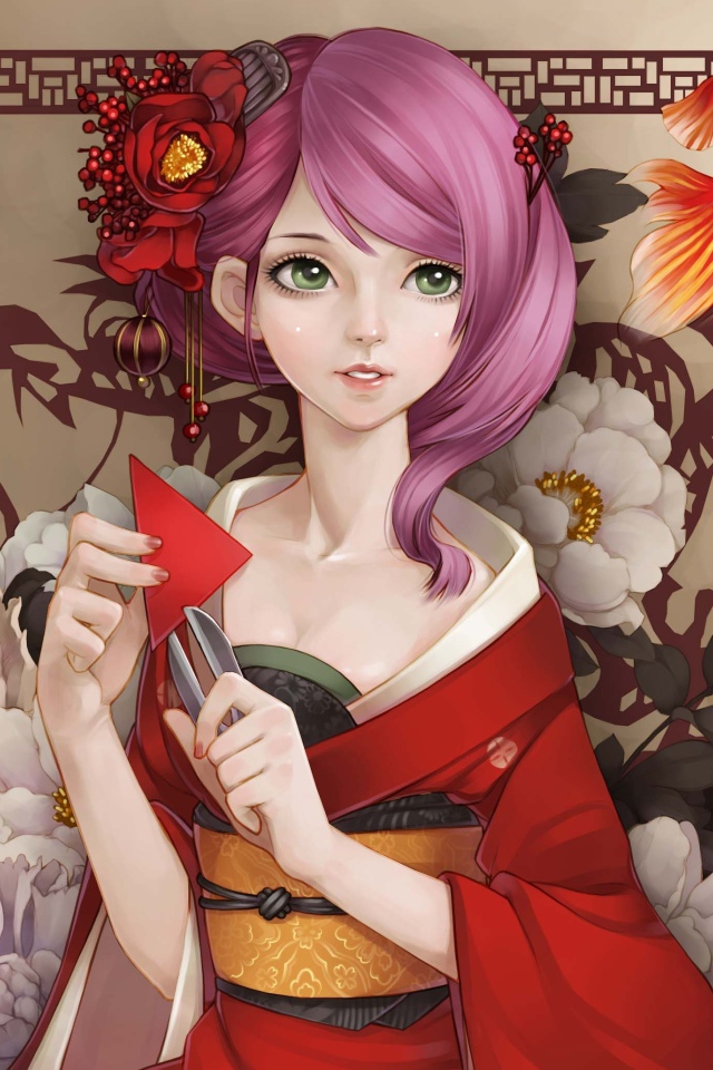 Девушка с розовыми волосами