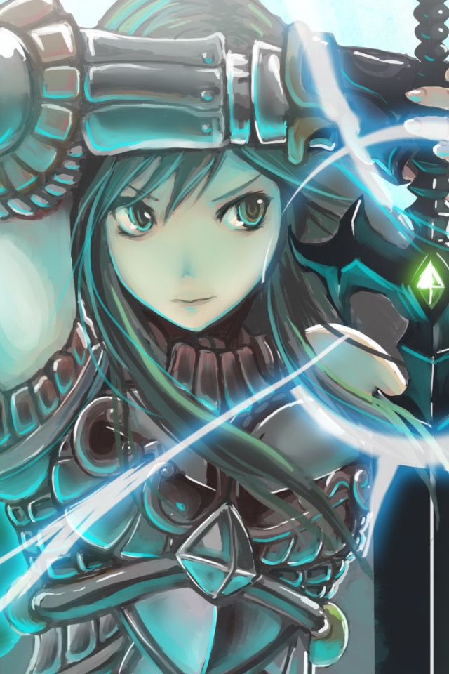 Аниме девушка в доспехах