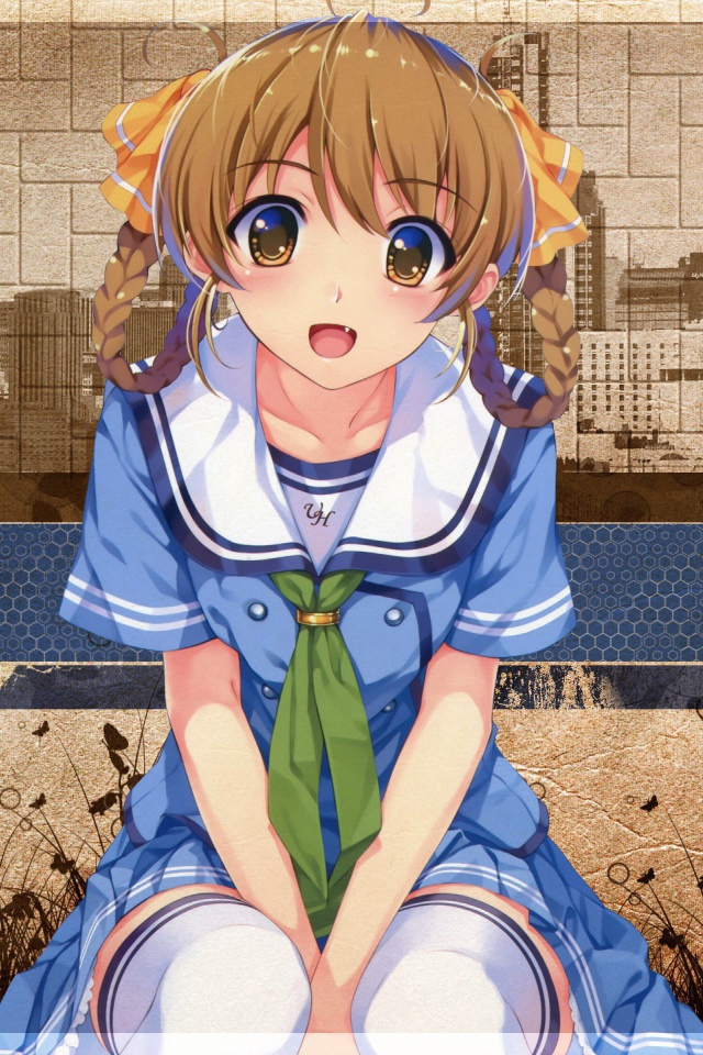 Девочка в синем платье