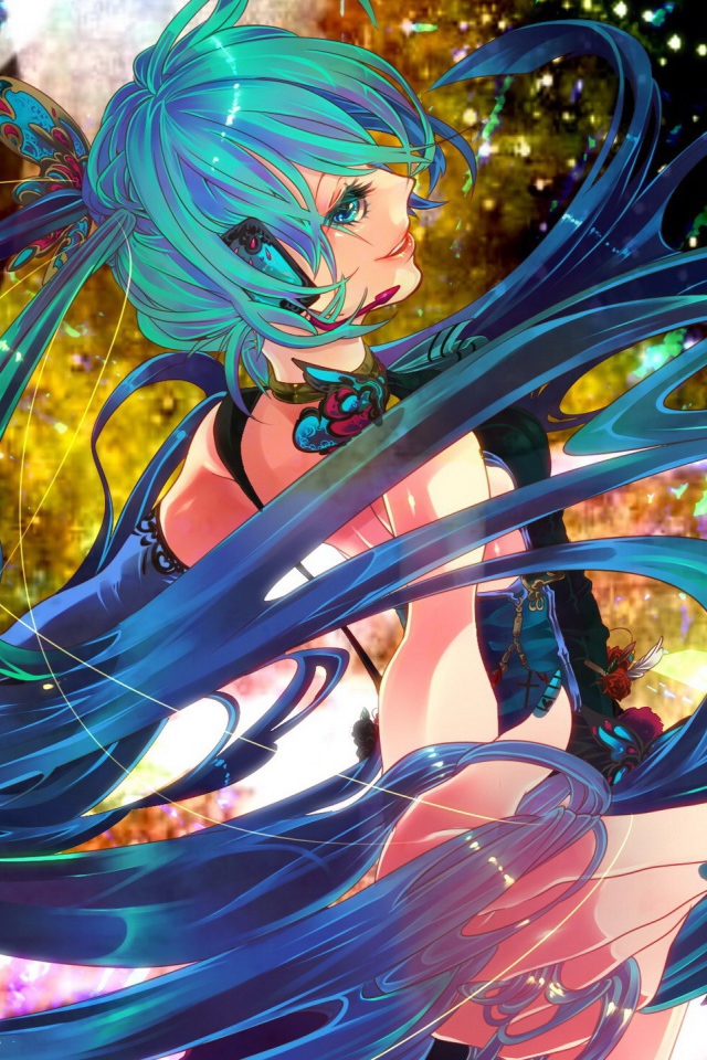 Девушка с голубыми волосами