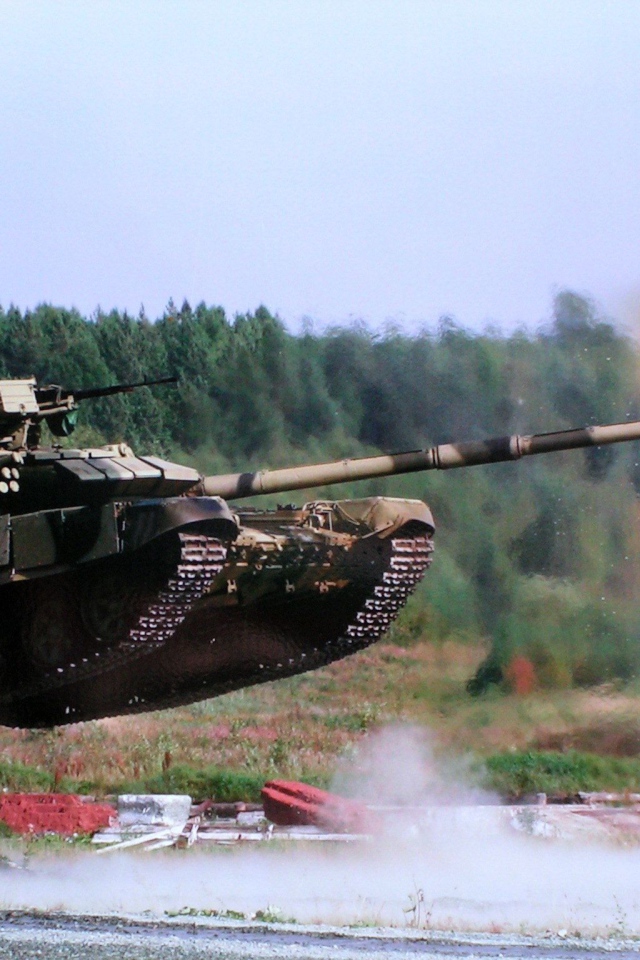 	   Shot from tank T-90