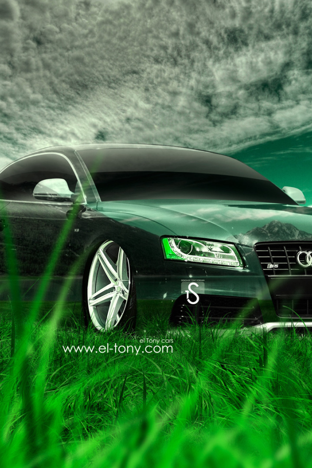 Audi S5 на фоне гор