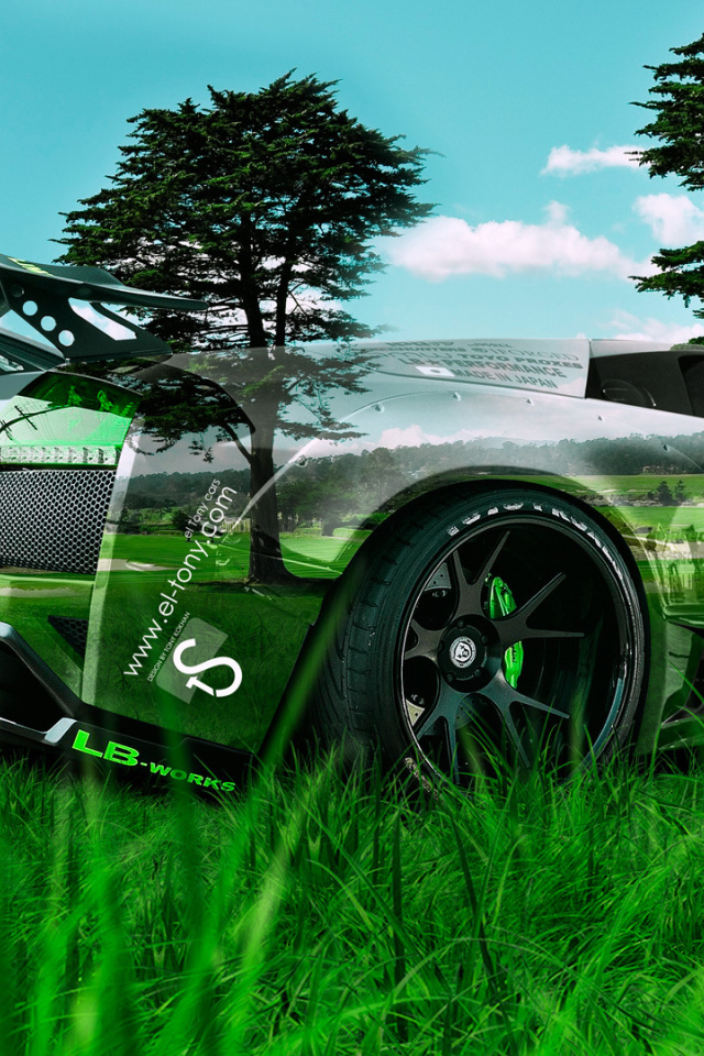 Lamborghini Murcielago в траве