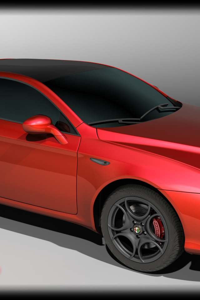 Автомобиль Alfa Romeo brera на дороге