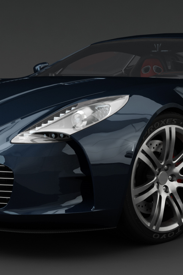 Автомобиль Aston Martin one 77 на дороге