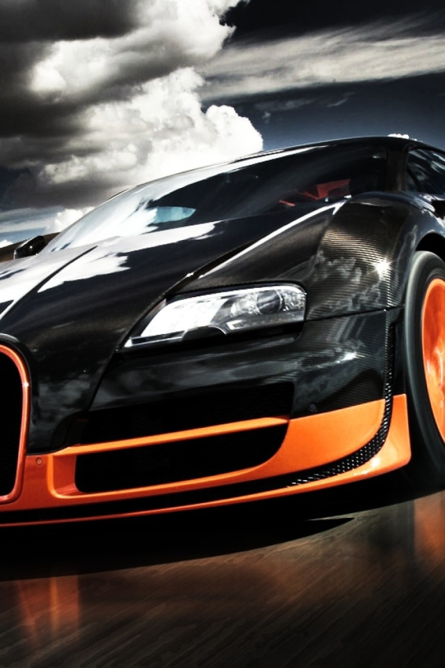 Bugatti под облачным небом