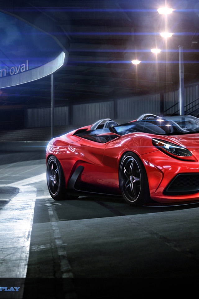 Красный Ferrari f12